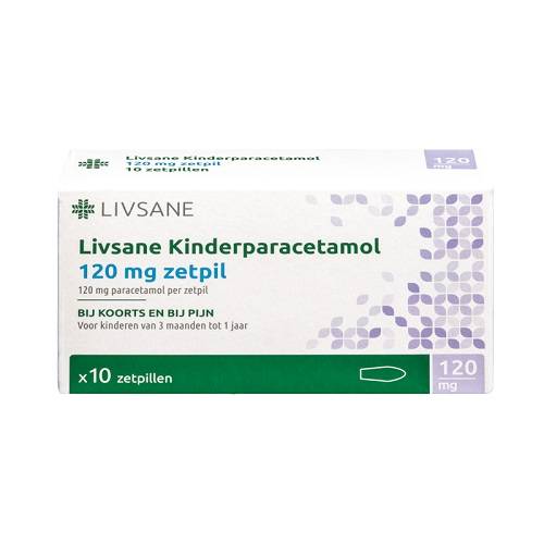 Livsane Paracetamol Kind 120mg Zetpillen 10 stuks 