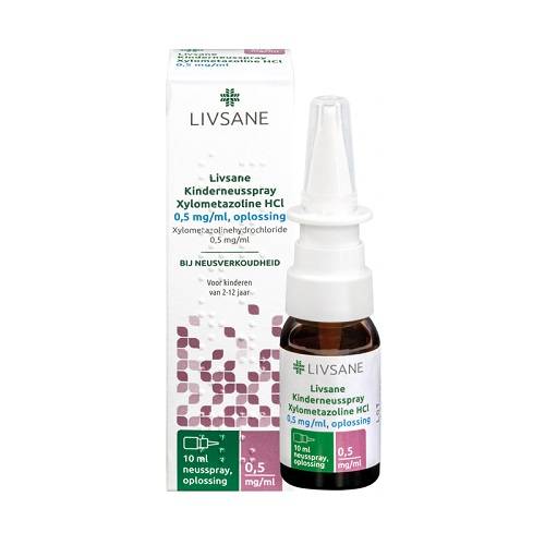 Livsane Kinderneusspray Xylometazoline HCl 0,5 mg/ml 10ml 