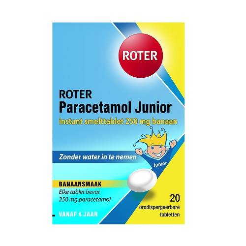 Roter Paracetamol 250mg Junior Smelttabletten 20 stuks