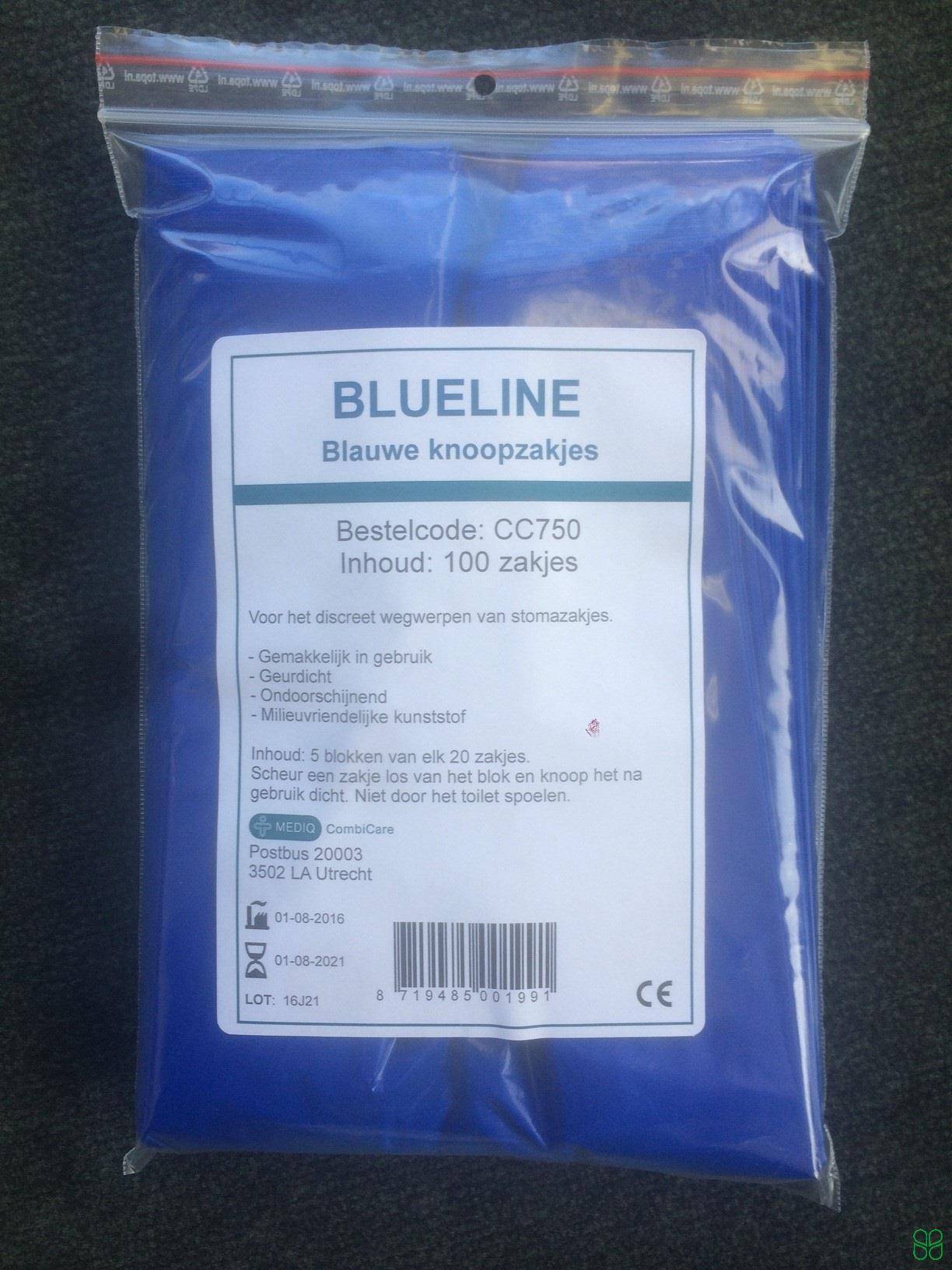 Blueline Stoma Wegwerpzakje Knoopzakje 100 Stuks