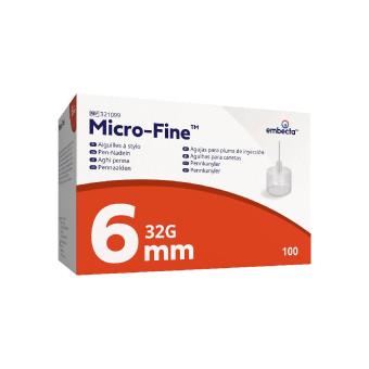 Embecta Micro-Fine PentaPoint Pennaalden 32gx6mm 100 stuks