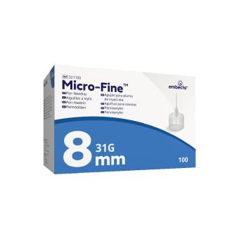 Embecta Micro-Fine + pennaalden 31gx8mm 100 stuks