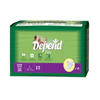 Depend Flex Super Plus Heupbandslips L 14 stuks