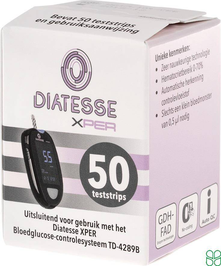 Diatesse XPER Glucoseteststrip 50 Stuks