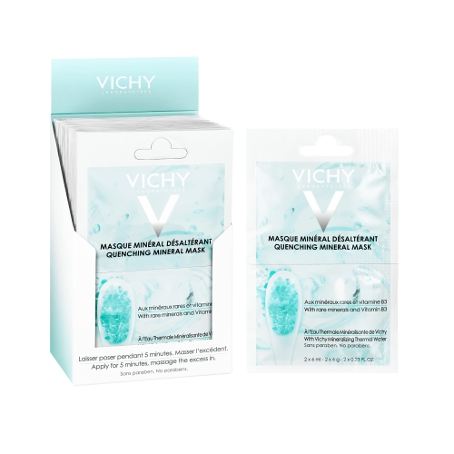 Vichy Pureté Thermale Verfrissend Mineraal Masker Sachets 2x6ml