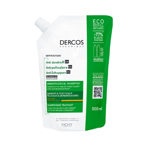 Vichy Dercos Anti-Roos Navulling Droog Haar Shampoo 500ml