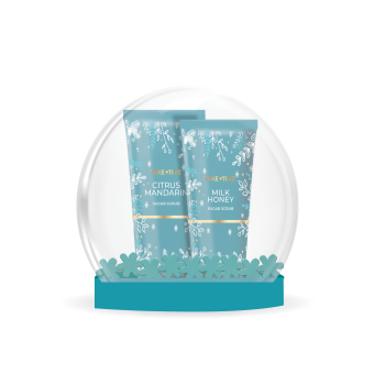TAKE-TIME Kerstmis Bad Scrub Citrus Mandarin en Milk Honey 2x 40ml 