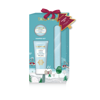 TAKE-TIME Bath Gift Set Shea Almond Lip Balsem en Handcrème 