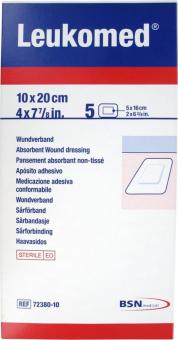 Leukomed wondpleister 10x20cm 5st