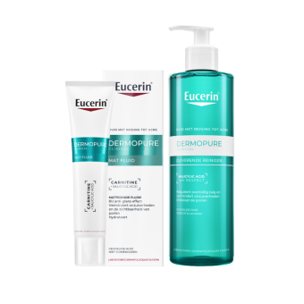 Eucerin DermoPure Routine Set - Reinigingsgel 400ml en Matterende Fluïde 50ml