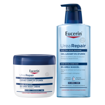 Eucerin UreaRepair Plus Routine Set - Bodycrème 5% 450ml en Waslotion 5% 400ml