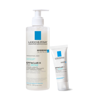 La Roche-Posay Effaclar H Iso-Biome Routine Set - Dagcrème 40ml en Reinigingscrème 390ml