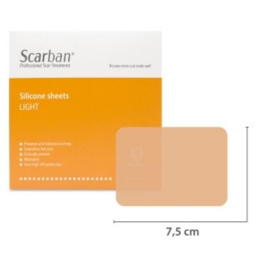 Scarban® Light siliconenpleister voor littekens 5 x 7,5cm (2 stuks)