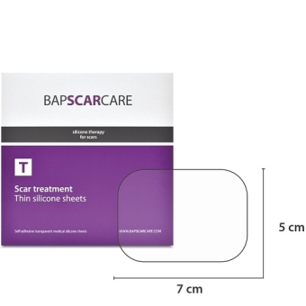 Bapscarcare® T siliconenverband voor littekens 5 x 7 cm (10 stuks)