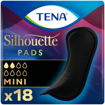 Tena Silhouette Noir Mini Pads 18 stuks
