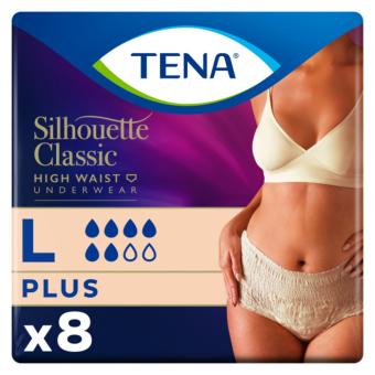 Tena Silhouette Plus Crème Hoge Taille L 8 stuks