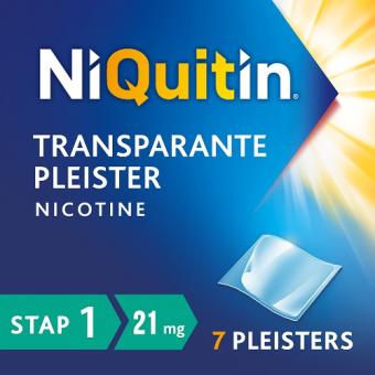 NiQuitin Clear Stap 1 Nicotine 21mg/24uur Pleisters 7 stuks