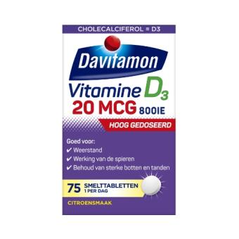 Davitamon D3 Forte Smelttabletten 75 stuks