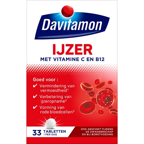 Davitamon Ijzer Vitamine C&B12 Tabletten 35 stuks