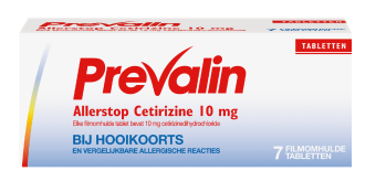 Prevalin Allerstop Cetirzine 10mg Hooikoorts Tabletten 7st