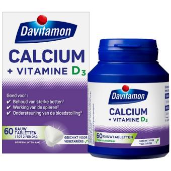 Davitamon Calcium Vitamine D3 Kauwtabletten 60 stuks
