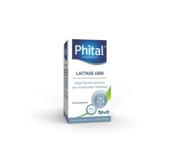 Phital Lactase 4500 Kauwtabletten 50 stuks