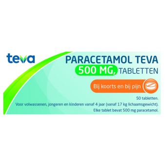 Teva Paracetamol tablet 500mg 50 stuks