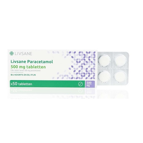Livsane Paracetamol 500mg Tabletten 50 stuks