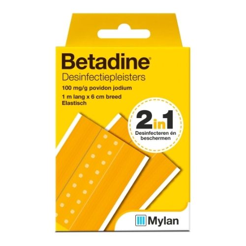 Betadine Desinfectiepleisters Elastisch Waterbestendig 2 cm x 7 cm 20 strips