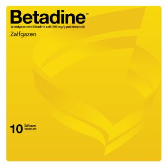 Betadine Zalfgaas 10 x 10 cm 10st