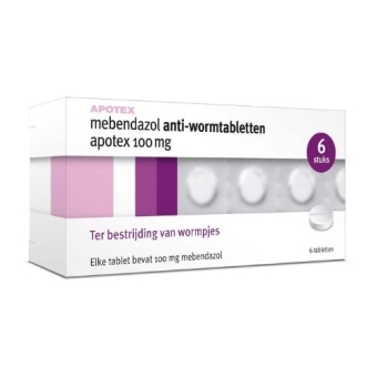 Apotex Mebendazol Anti-wormtabletten 100mg 6 stuks
