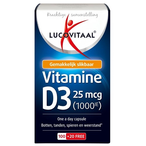 Lucovitaal Vitamine D3 25 MCG Capsules 120 stuks