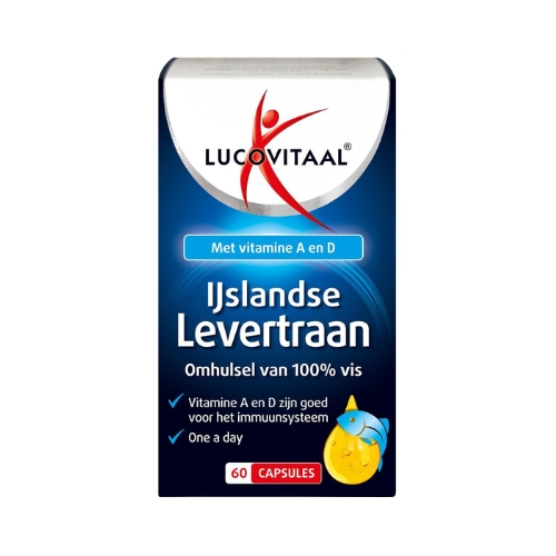 Lucovitaal Ijslandse Levertraan Vitamine A&D Capsules 60 stuks