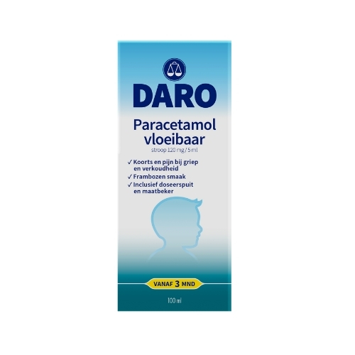 Daro Paracetamol Vloeibaar 120mg/5ml Stroop 100ml