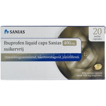 Ibuprofen Liquid Capsule Suikervrij 400mg 20st