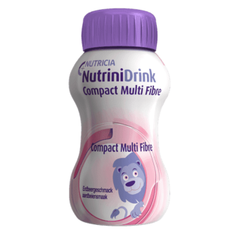 Nutrinidrink Compact Multi Fibre Aardbei 4x125ml