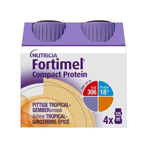 Nutricia Compact Protein Tropical-Gember Nutridrink 4x 125ml