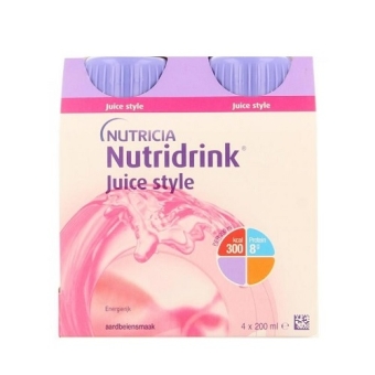 Nutridrink Juice Style Aardbei 4x200 ml