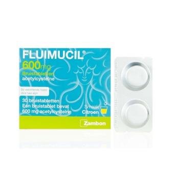 Fluimicil Acetylcysteïne 600mg Bruistabletten 30 stuks