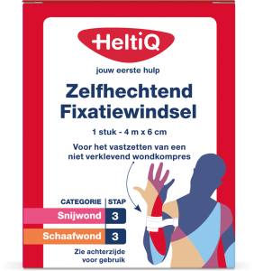 HeltiQ Zelfhechtend Fixatiewindsel 4 m x 6 cm