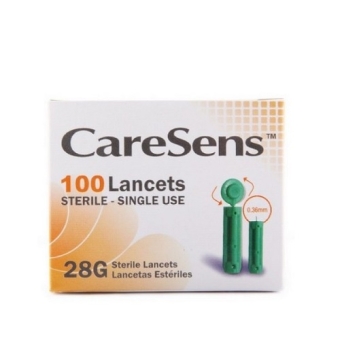 Caresens Lancet 28G Uitwisselbaar Steriel 100 Stuks