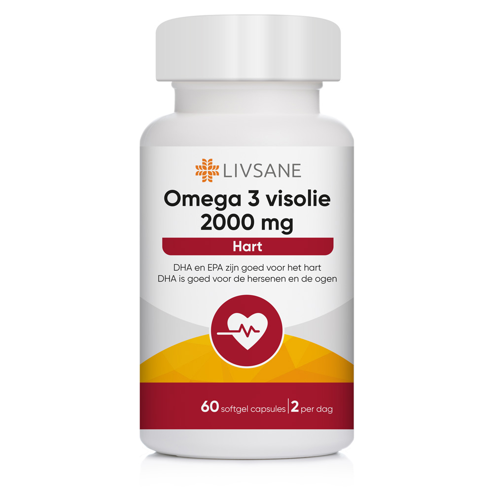 Livsane Omega 3 Visolie 2000mg 60 stuks