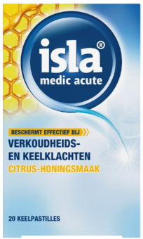 Isla Medical Acute Keelpastilles Cittus & Honing 20 stuks
