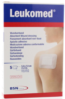 Leukomed Wondpleister 7,2x5cm 5 Stuks