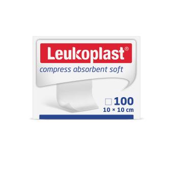 Leukoplast compress absorbent soft 10x10cm 100st