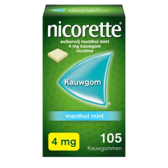 Nicorette Methol Mint Nicotine 4mg Kauwgoms 105 stuks