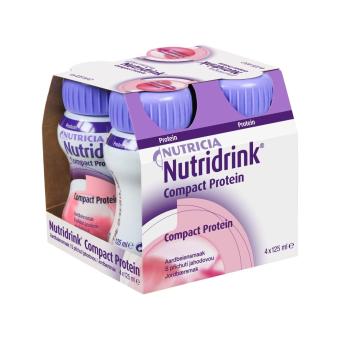 Nutridrink Compact Protein Aardbei Flesjes 4 x 125ml