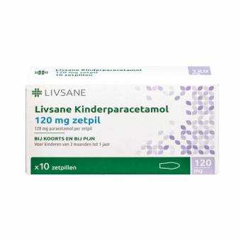 Livsane Kinderparacetamol 120mg Zetpillen 10 stuks