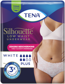 Tena silhouette plus lw blanc large 10st
