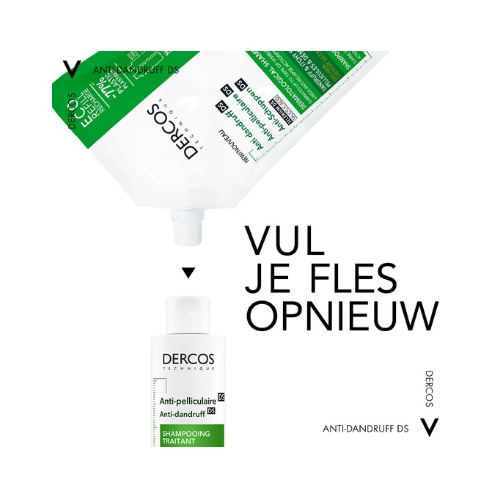 Vichy Dercos Anti-Roos Navulling Droog Haar Shampoo 500ml